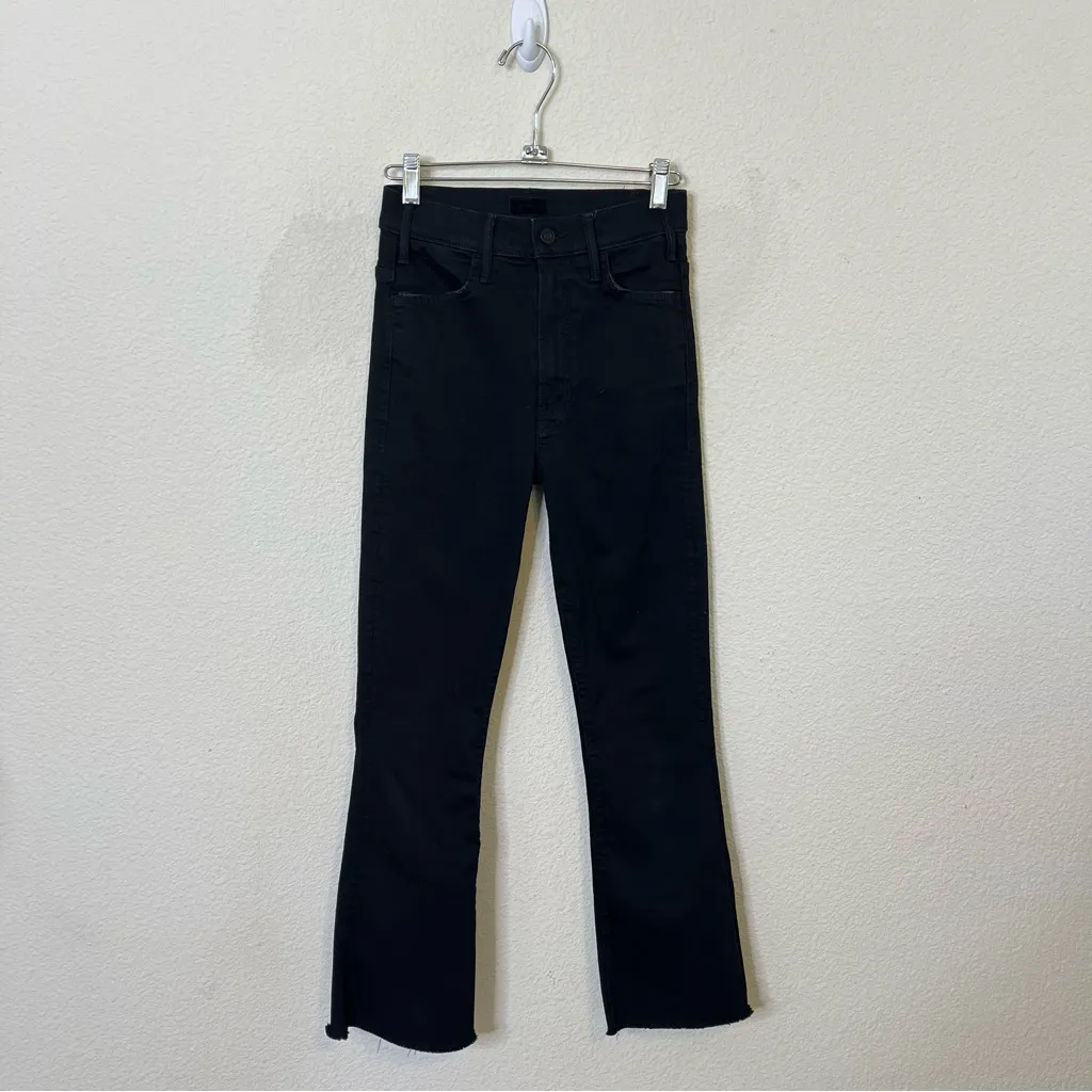 Mother Hustler Ankle Fray Not Guilty Straight Leg Raw Hem Womens Size 24 Black - Image 5