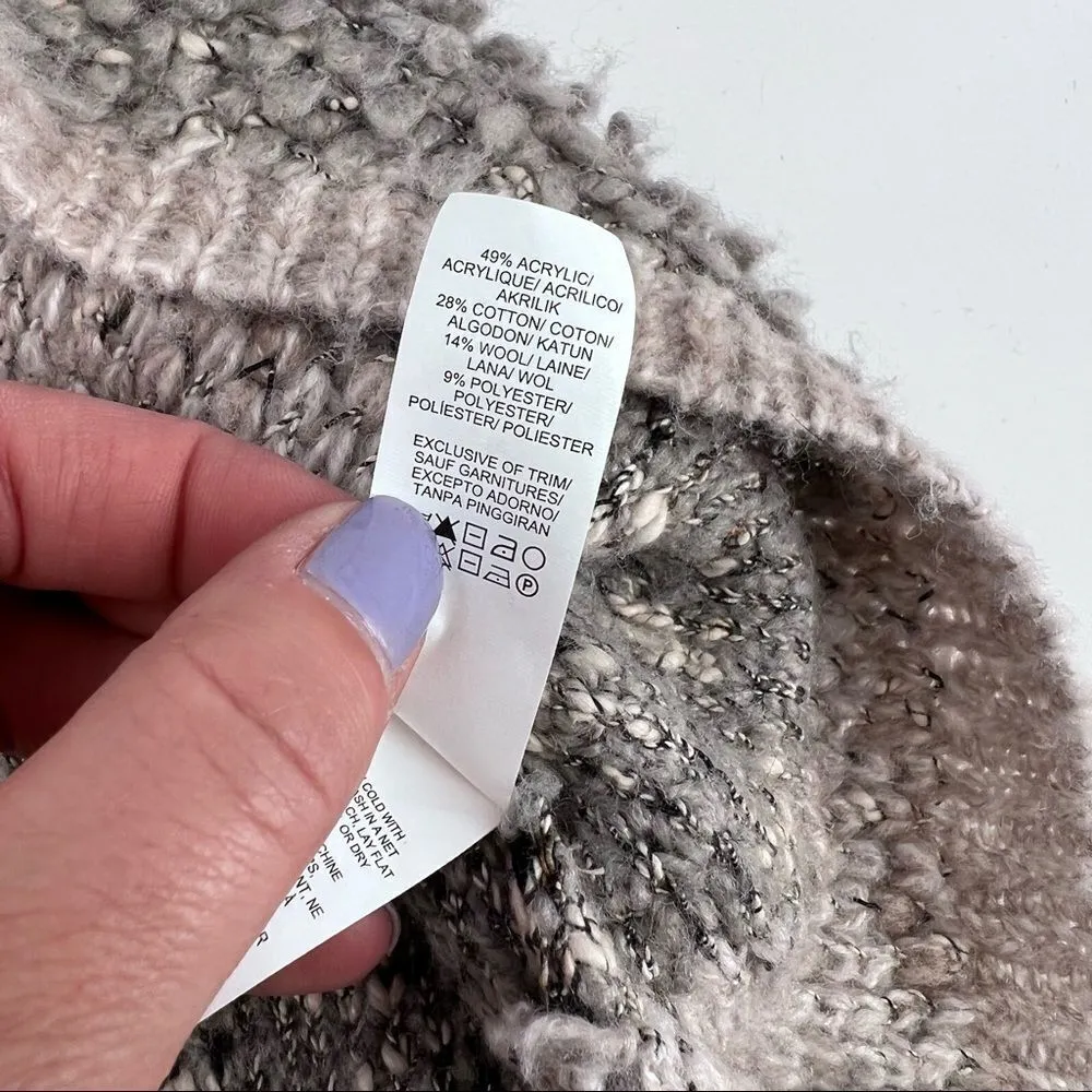 Lucky Brand Cowl Neck Sweater medium oversized chunky layering‎ - Image 8