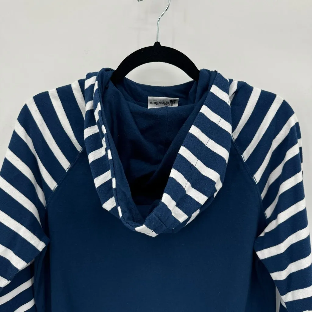 Disney‎ Parks Mickey & Minnie Hoodie With Lace Hem & Striped Sleeves Size LG White - Image 8