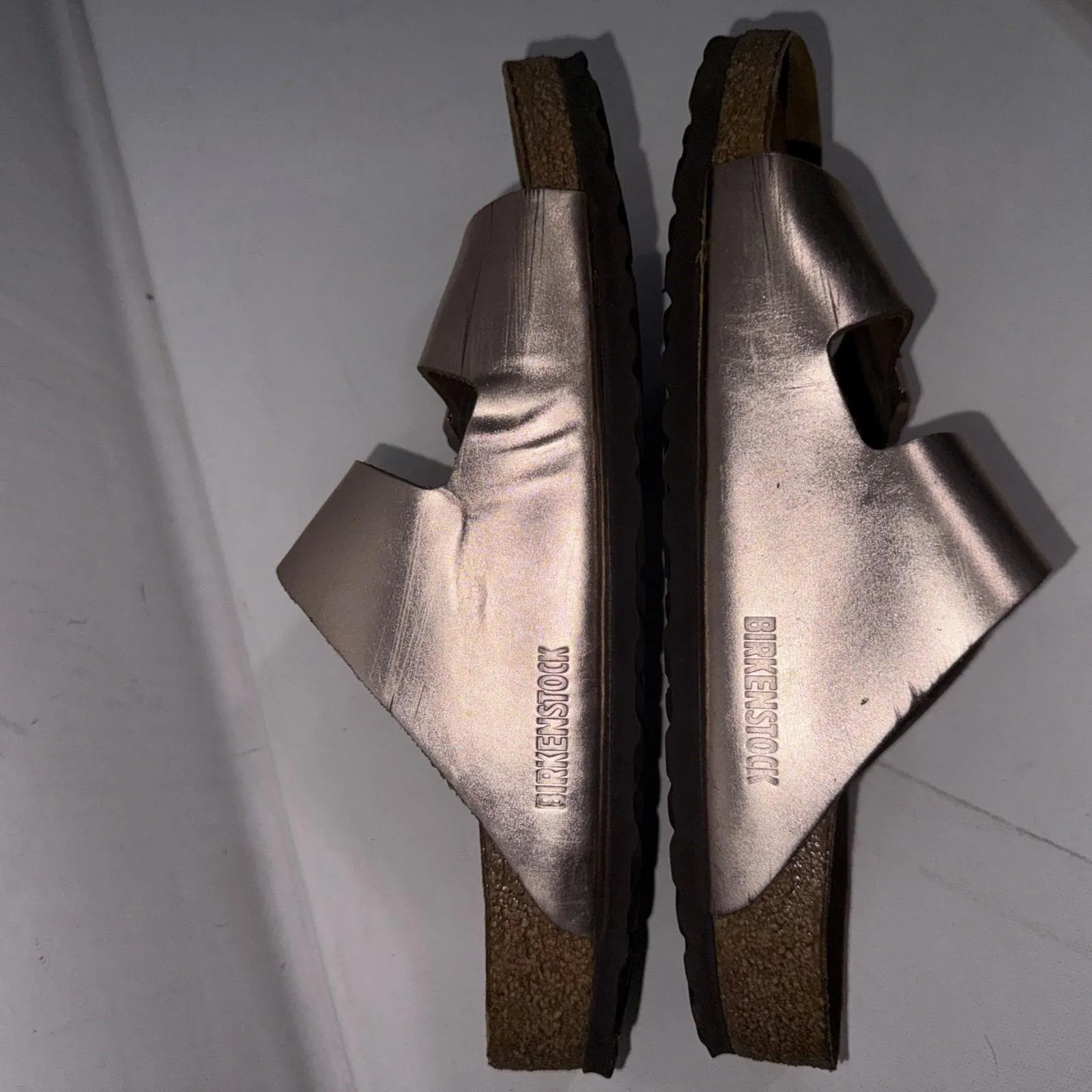 Birkenstock Arizona Rose Gold Outdoor Iridescent Gorpcore Sandals Sz 40, 9 - Image 9