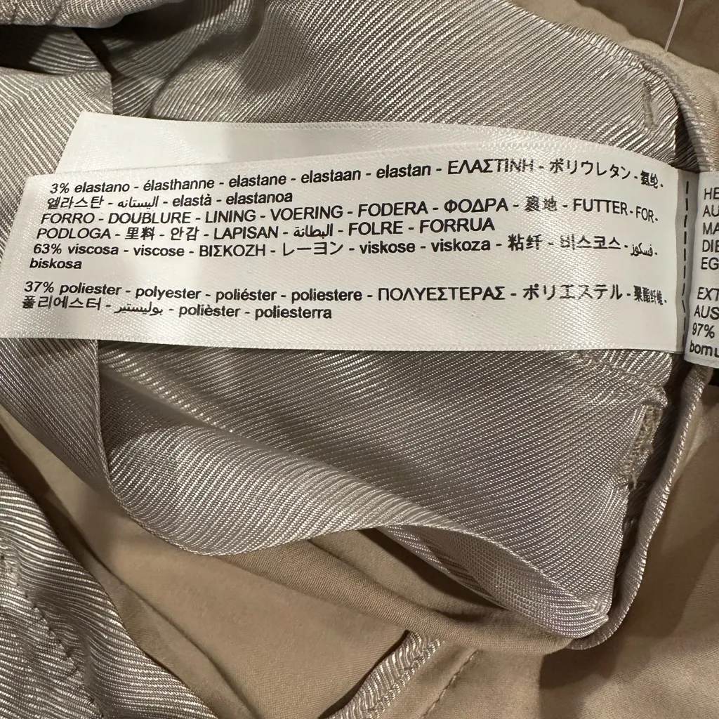 MASSIMO DUTTI BEIGE TAN WIDE LEG PANTS 4 - Image 7