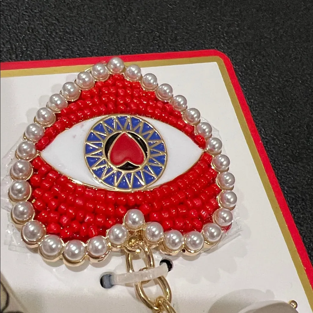 Piper K | Heart ❤️ Celestial Evil Eye 🪬 Bag Charm Gold - Image 9