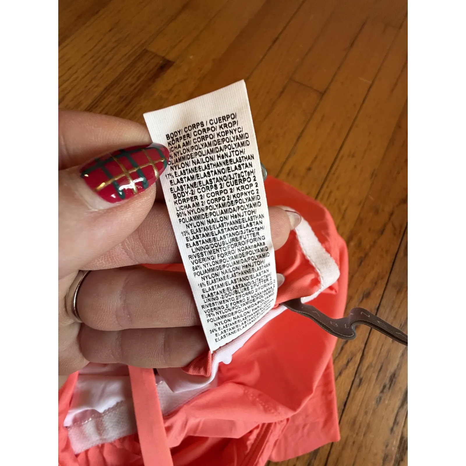 La Blanca Swimsuit Womens 20W Pink One Piece Ruffle Off Shoulder Tummy Control - Image 8