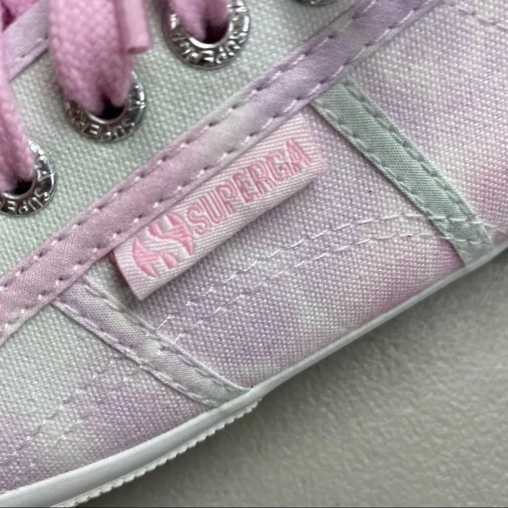 Superga Fantasy Sneaker Low Top Pink Purple Tie Dye Fantasia Cotu Womens Size 10 - Image 4