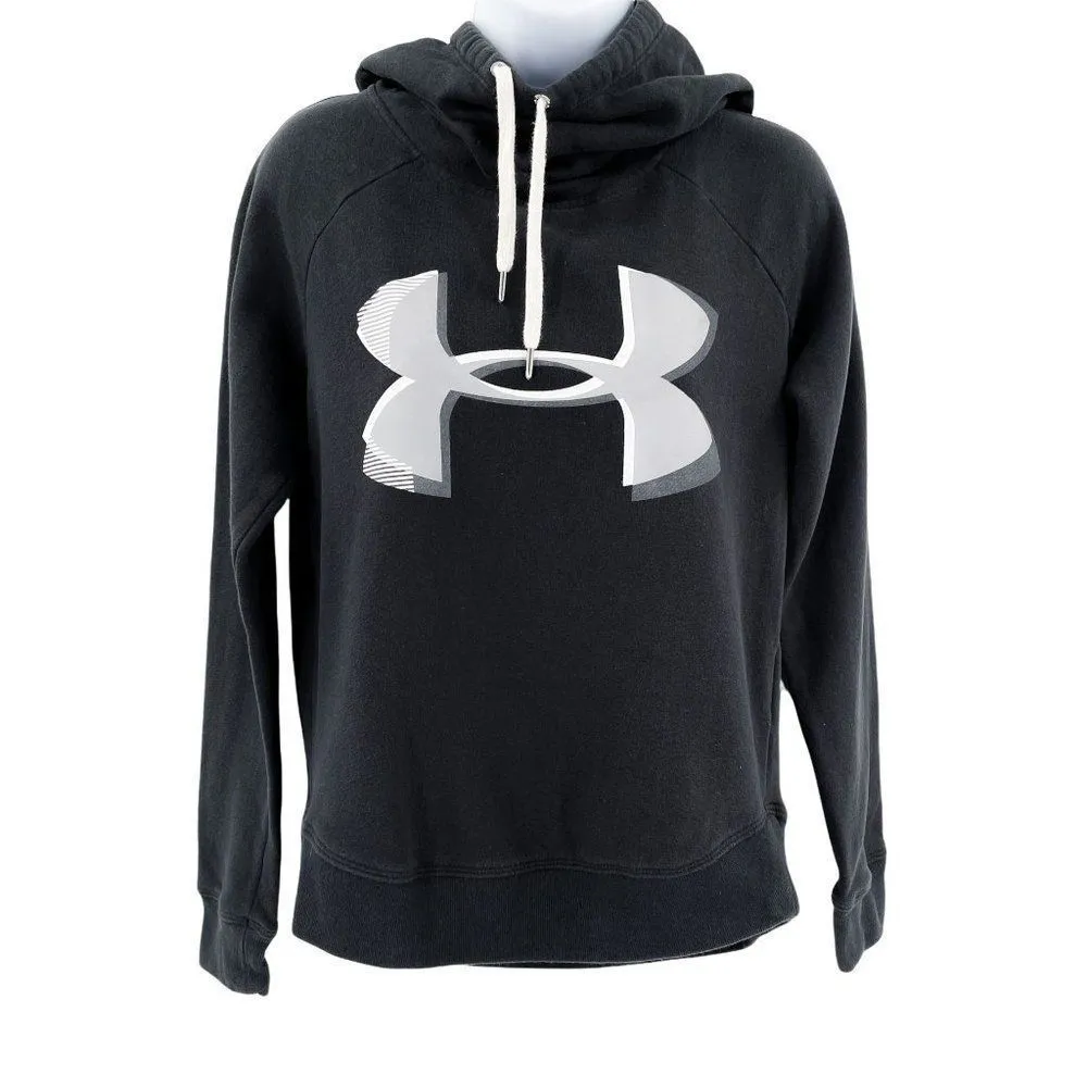 Under Armour Loose Oversized Cowl Neck Sweatshirt Hoodie Black XS - Image 10