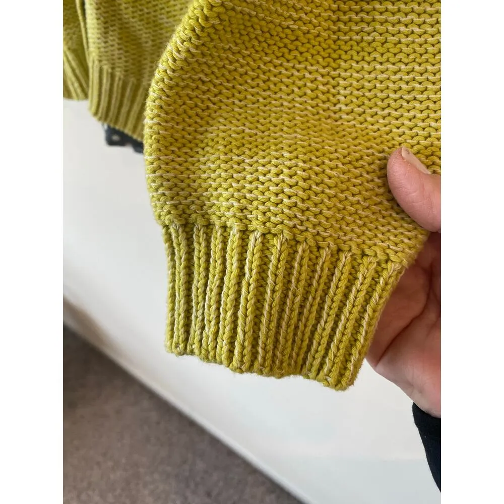 FIELD FLOWER ANTHROPOLOGIE KNIT SHIRT CARDIGAN SWEATER Polka Dot WOMENS SZ M Green Size M - Image 3