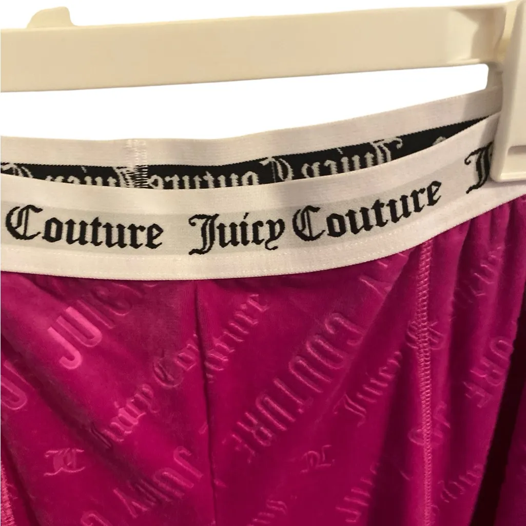Juicy Couture Pink Velour Set Tracksuit Sleepwear Loungewear Holiday pajamas - Image 10