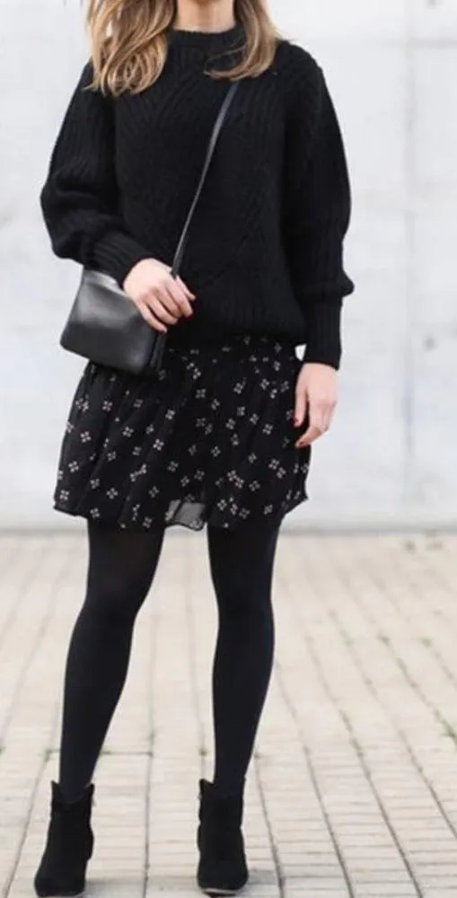 Maje Jouet Printed Chiffon Smocked A-Line Mini Skirt Imprime Black Womens Sz 1/S - Image 2