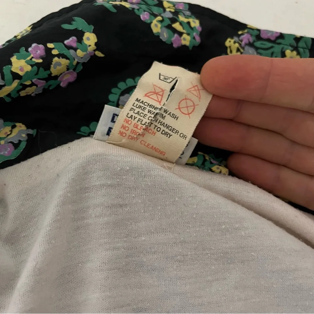 SERGIO TACCHINI Black Nylon Jacket Floral Paisley Size 8 Vintage Korea - Image 11