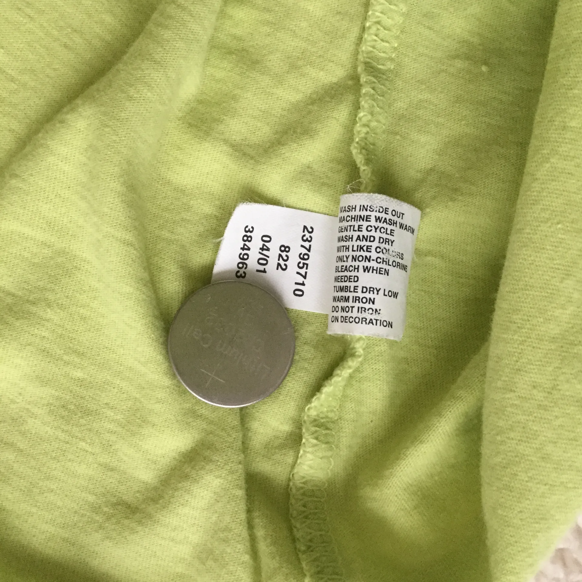 Vintage Y2K Lime Green Embroidered Boho Top - Sz S - Image 9