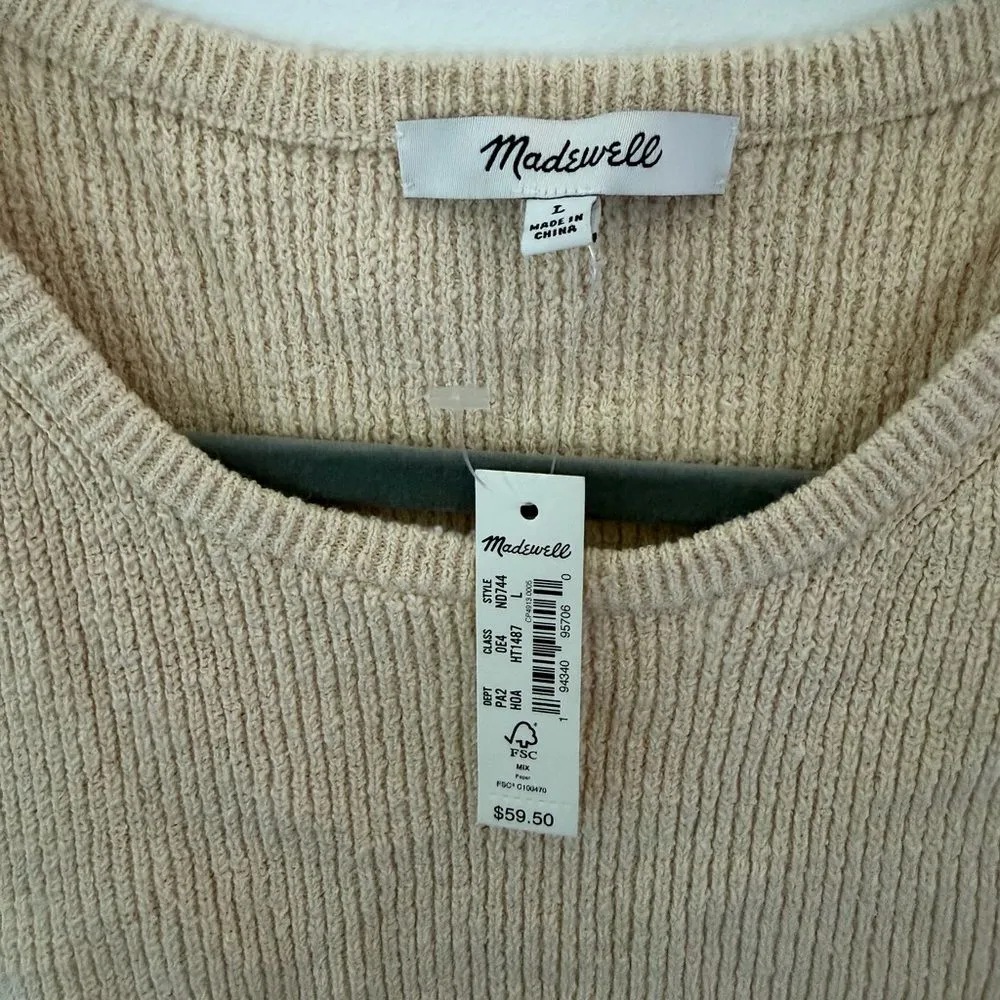 Madewell cropped sweater tank size large NEW WITH TAGS - Image 4
