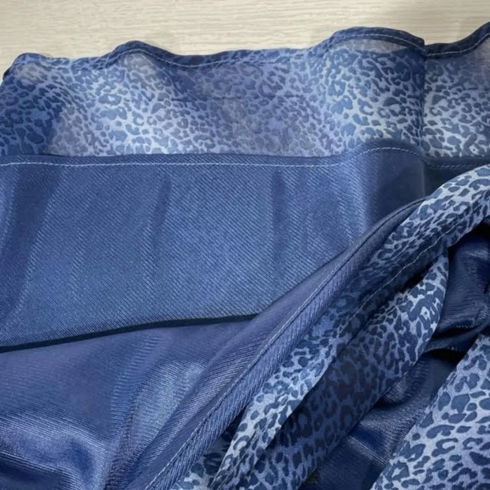 A Wild Thyme Leopard Print Blue Ombre Sheath Dress with Shawl Size 16 - Image 70