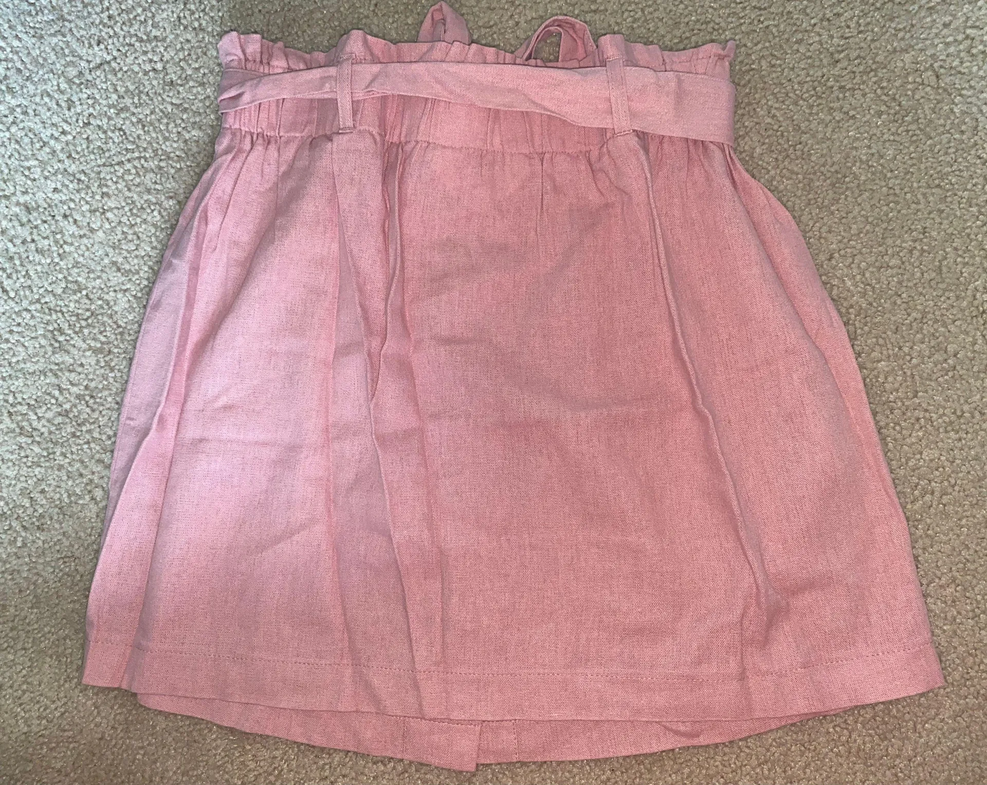 Ci Sono Pink Linen Skirt - Image 2