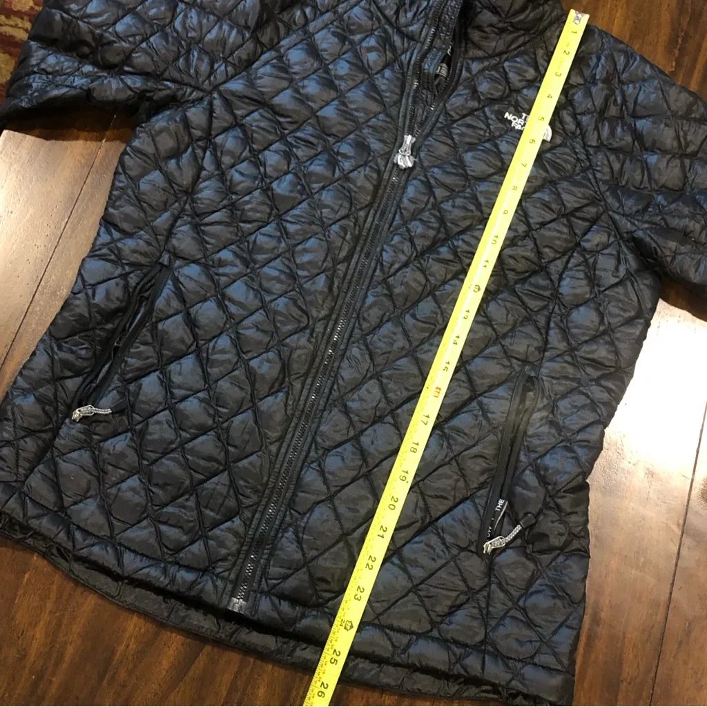 NORTH FACE Black Thermoball Diamond Quilted Jacket Zippered Hand Pockets Sz Med - Image 11