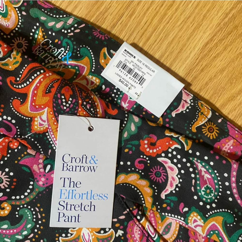 🏷️🏷️NWT Croft & borrow paisley woven the effortless stretch pant ladies reg 16 - Image 5