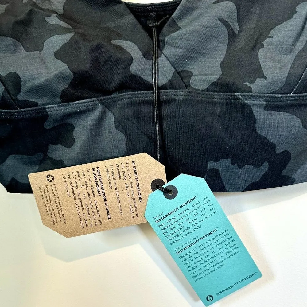 NWT Prana Layna Brami in Black Camo - Size Small - Image 4