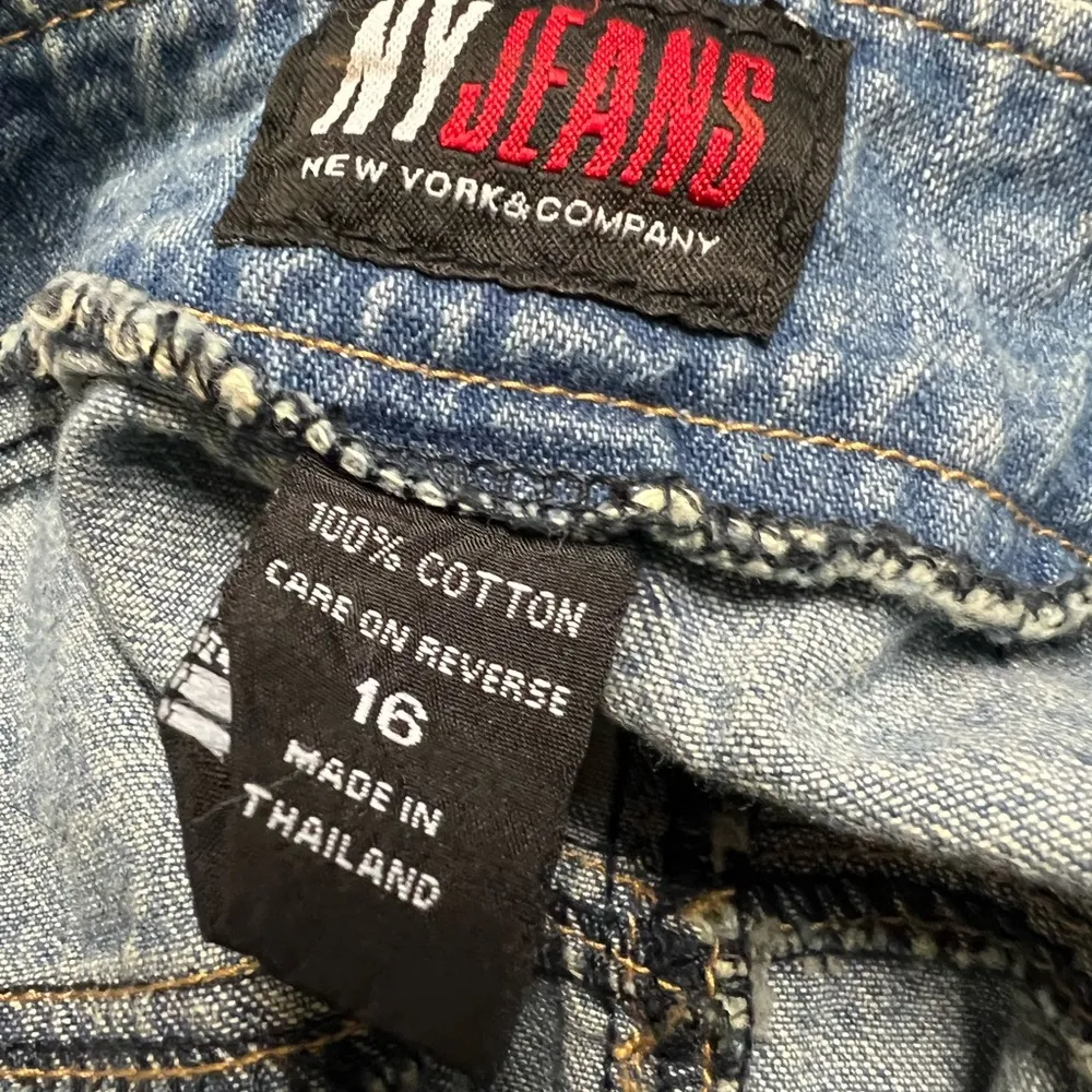 Y2K NY Jeans Long Maxi Denim Blue Straight Skirt Front Slit 16 - Image 6