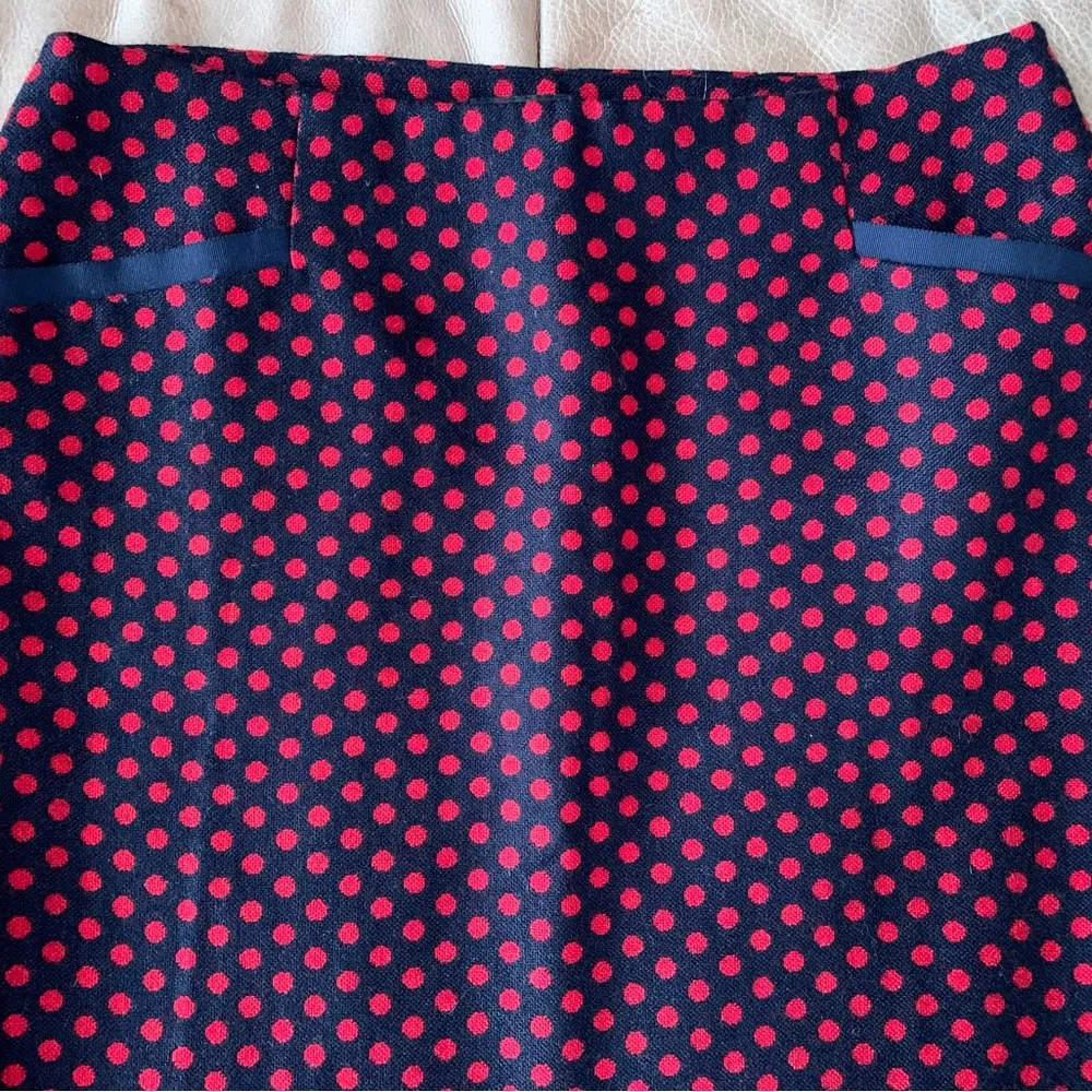 Talbots Blue & Red Polka Dot Skirt - Image 2