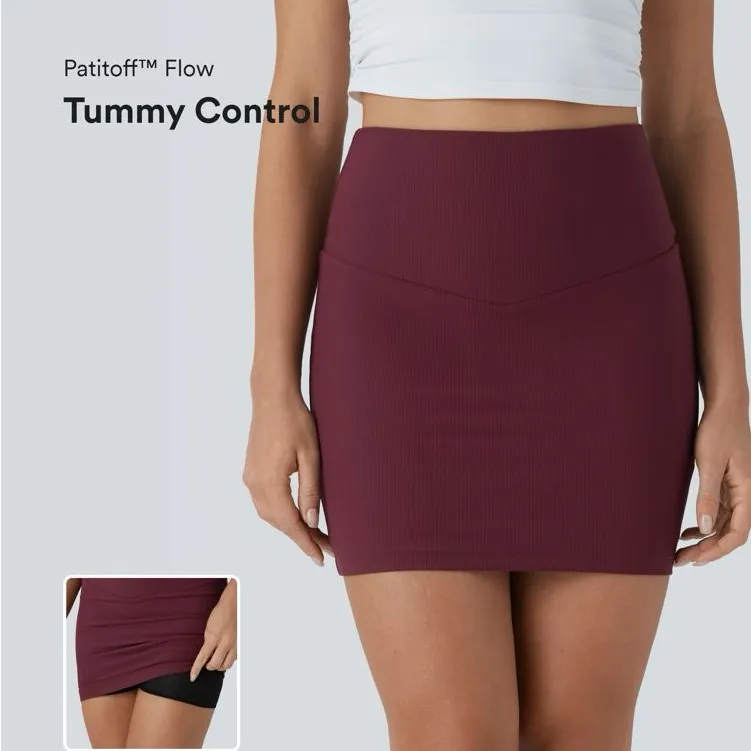 Halara Patitoff Flow High Waisted 2-in-1 Bodycon Mini Skirt XL NWT - Image 2