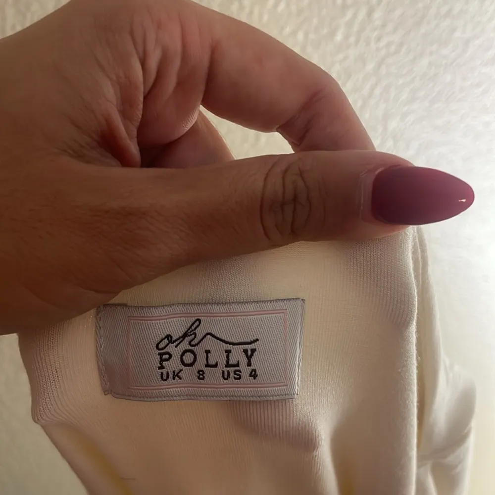 Oh Polly - AMRYN Long Sleeve Sweetheart Neckline Mini Dress in Ivory - Image 12