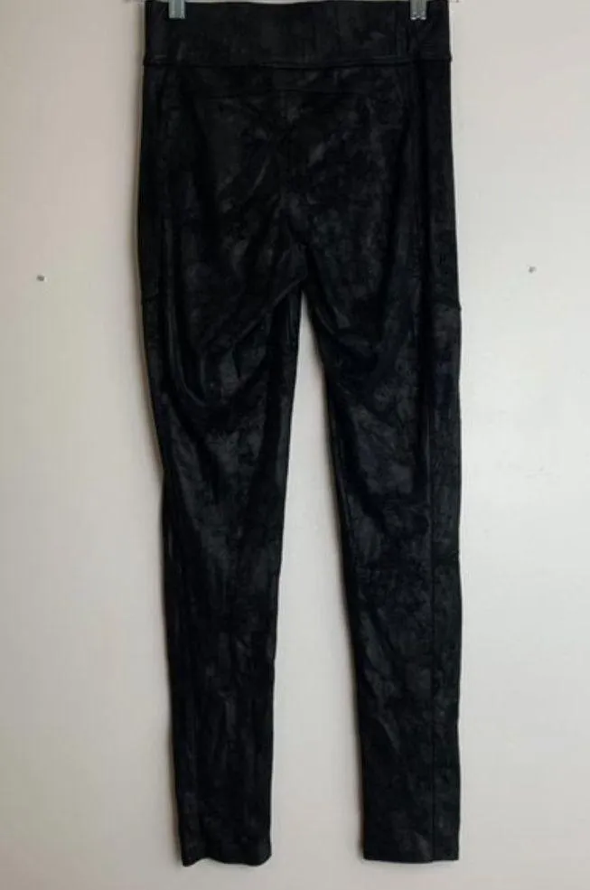 American Original Rewash Brand Faux Suede Black Leggings - Image 2