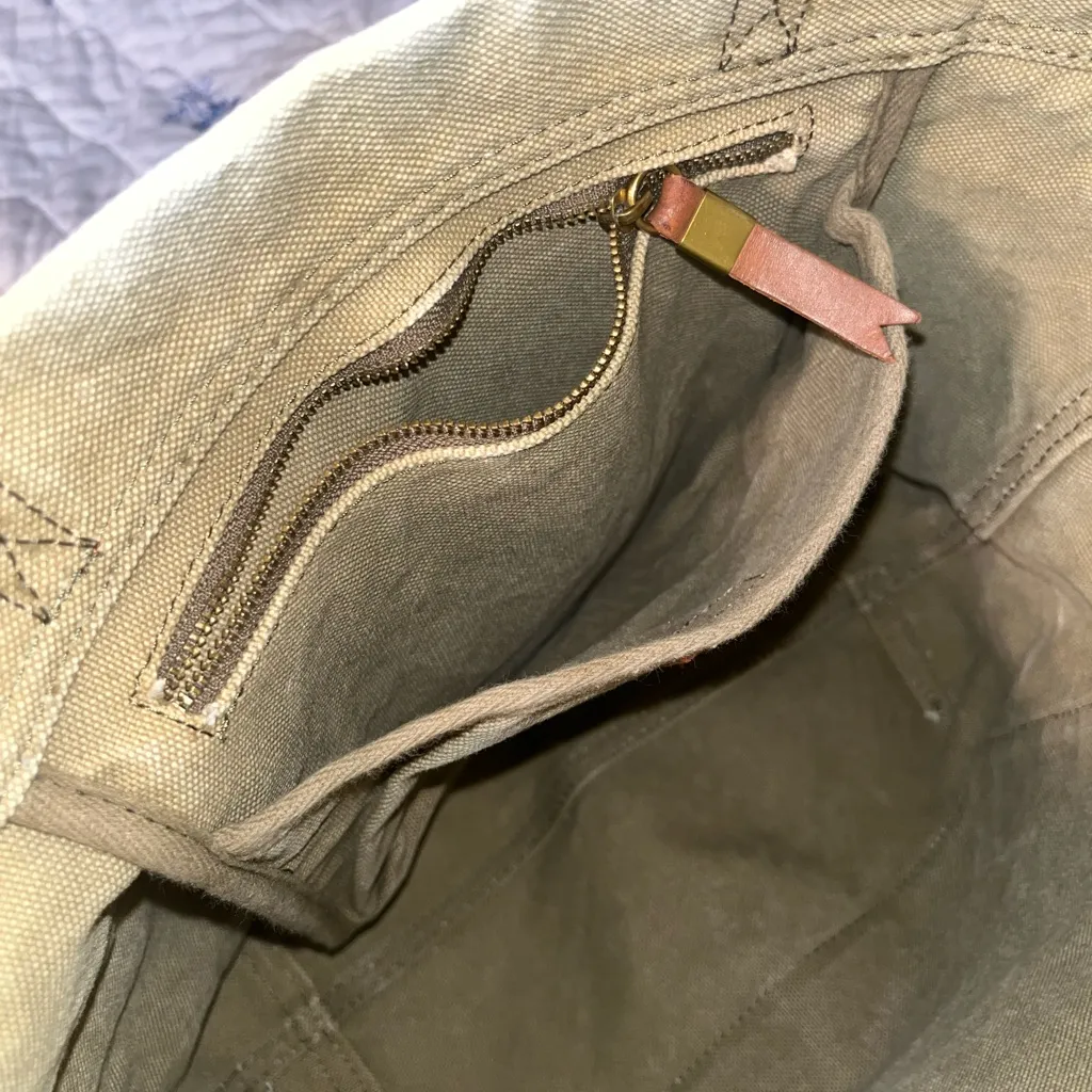 Madewell Transport Tan Canvas Tote Bag - Image 6