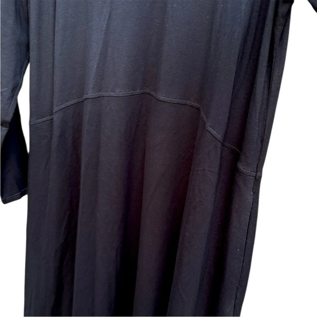 NWT Eileen Fisher Stretch Viscose Jersey
Ballet Neck Dress Black Petite Large - Image 5