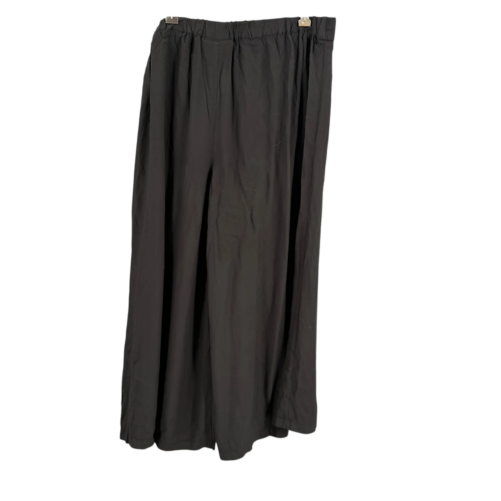 Modcloth  Black Culottes Pants Large Wide Leg Crop Pull-On Elastic Waist Gaucho - Image 3