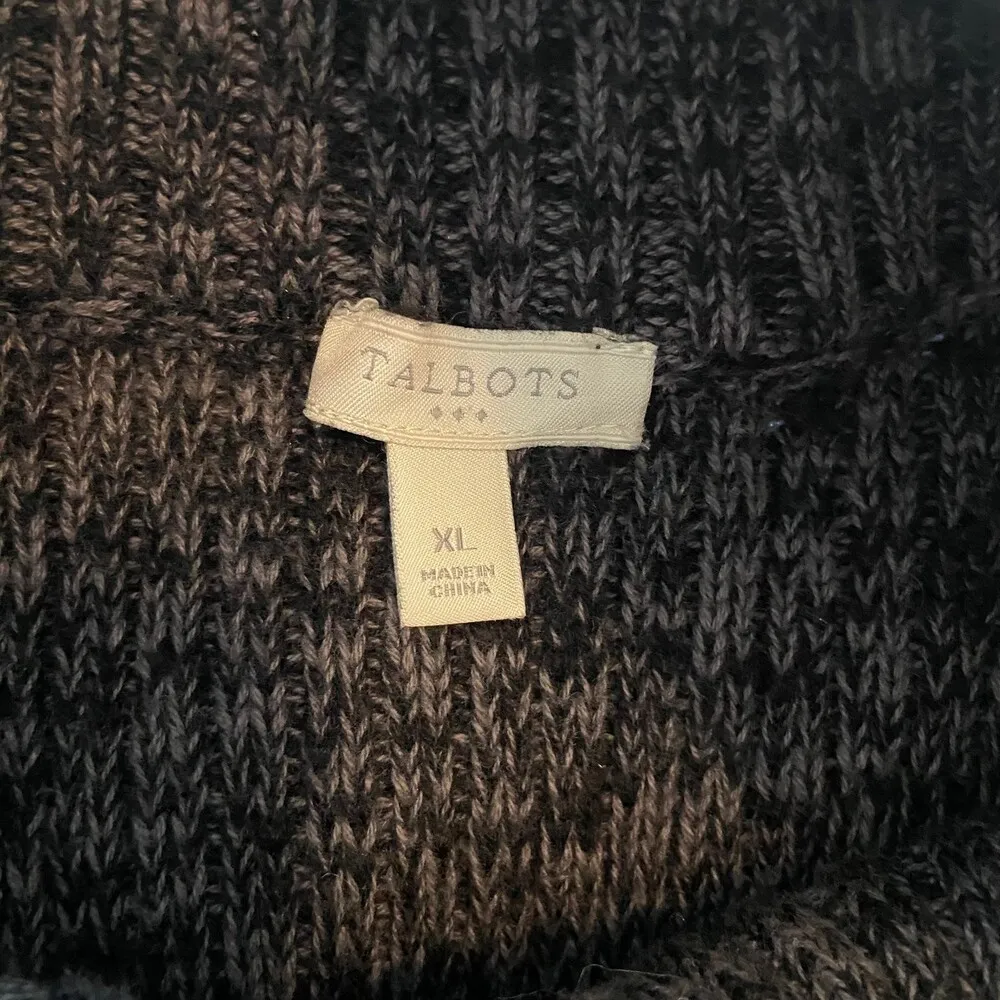 Talbots Charcoal Grey Cape 3/4 Sleeve Sz XL - Image 7