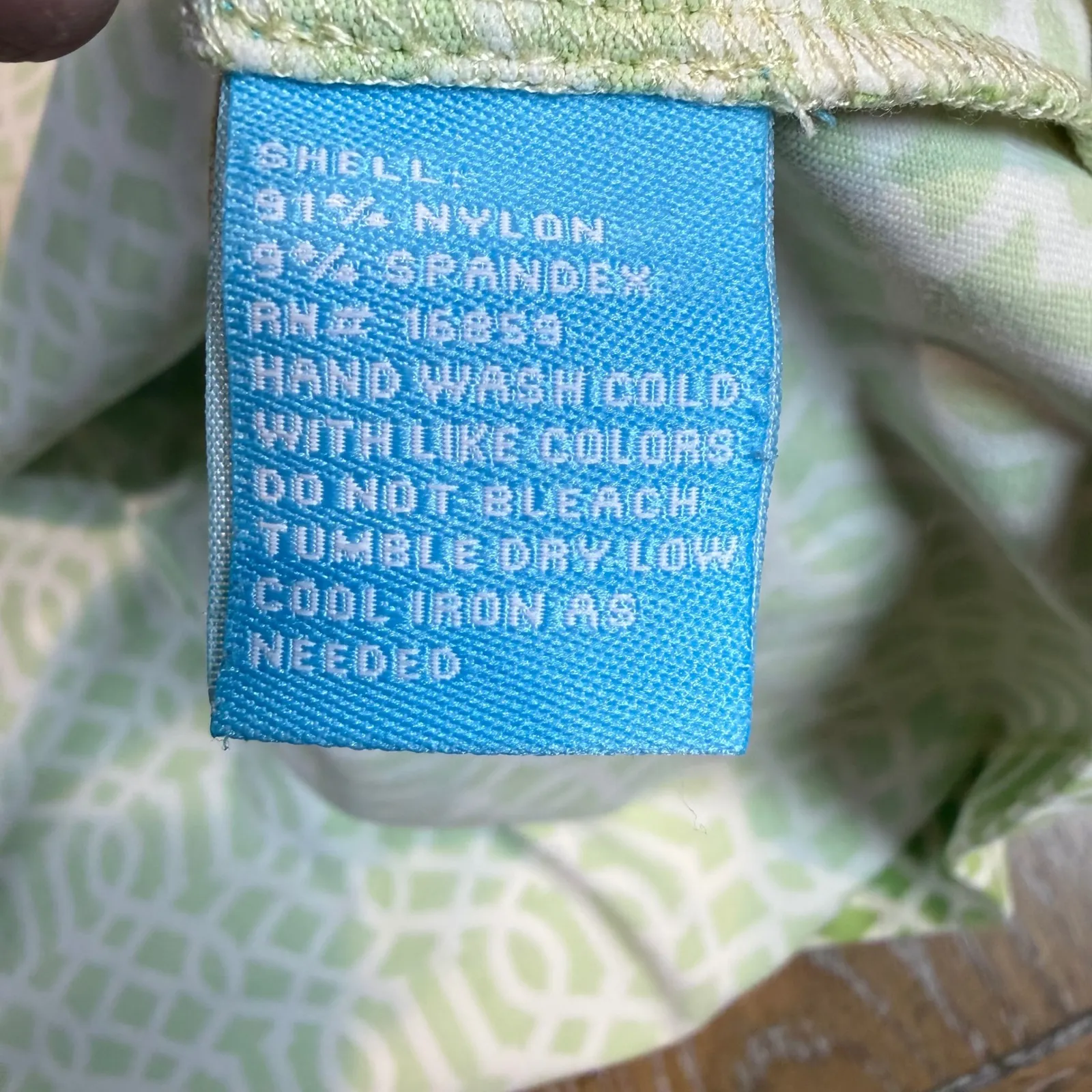 J McLaughlin Boatneck Geometric Dress Catalina Cloth Green White Size Small - Image 6