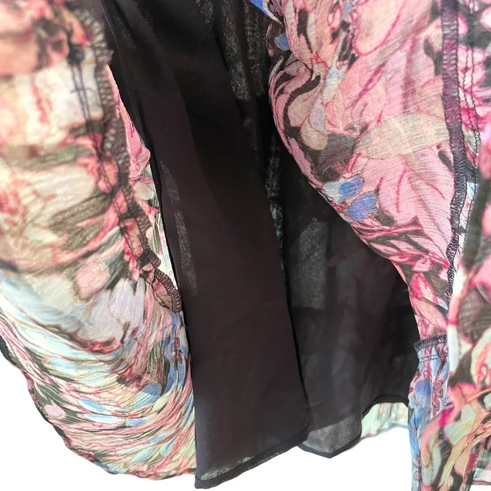 LoveShackFancy Benicia Skirt Midnight Light Tiered Ruffle Floral - Image 9