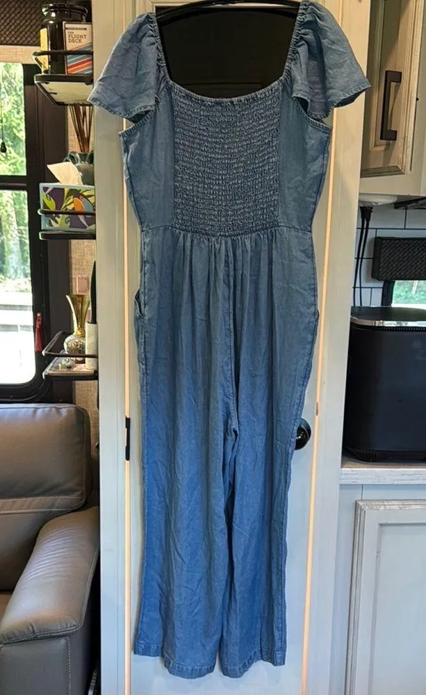 Loft sp Blue Denim Jumpsuit - Image 2
