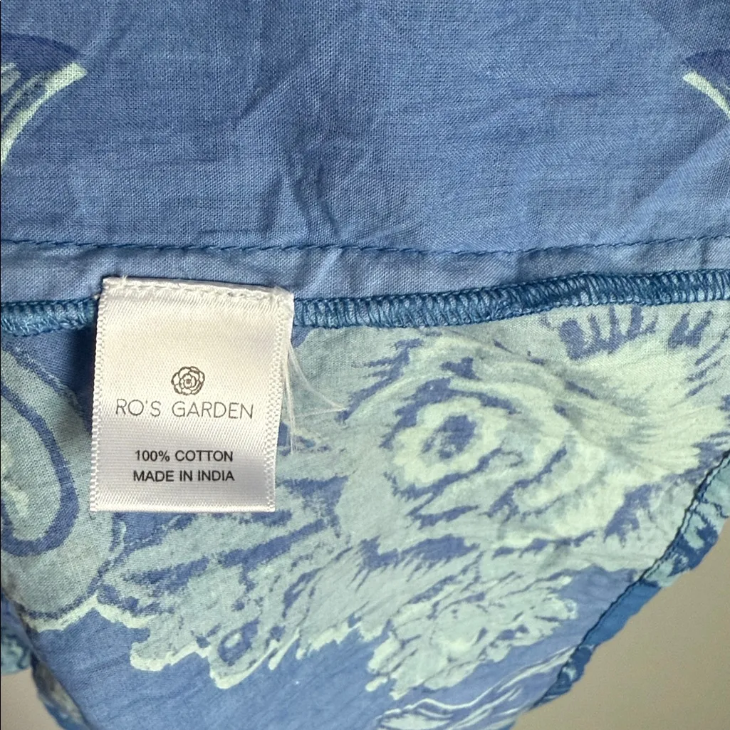 Tuckernuck Ro's Garden Cotton Shirt Dress in a blue floral print Medium - Image 6