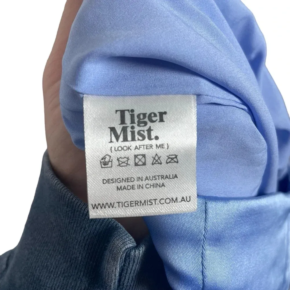 NWOT Tiger Mist Satin Mini Skirt in Baby Blue Size S - Image 13