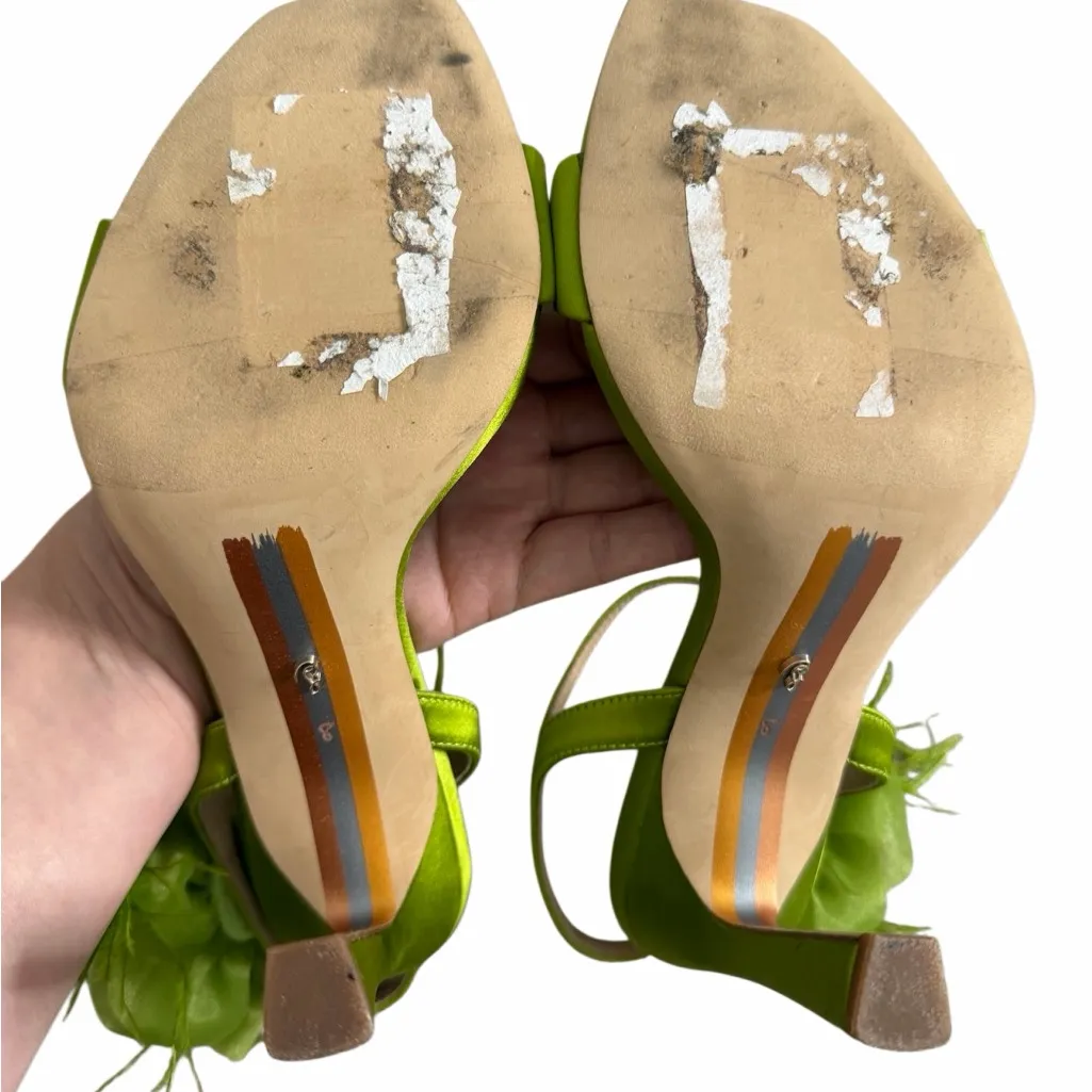 Sam Edelman Floral Strap Dress Sandal Size 8 Open Toe Heels - Image 7