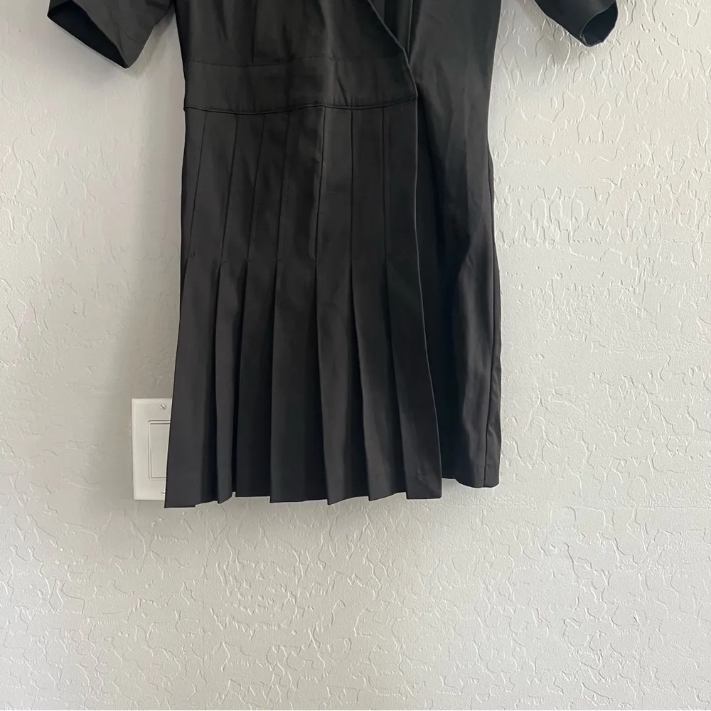 Zara Stretch Poplin Dress in Black - Image 7