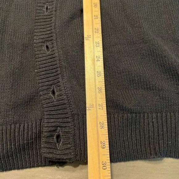 BP Womens Black Cardigan Zebra Print Sleeves Button‎ Front Extra Large Sweater - Image 8