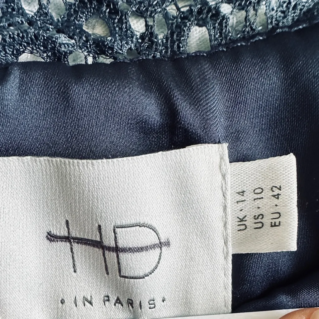 Antropologie HD In Paris Womens Size 14 Blue Blouse - Image 8