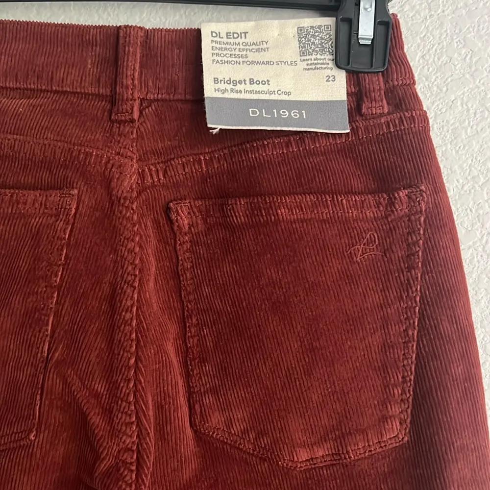 DL1961 Bridget High Rise Ankle Bootcut Corduroy Jeans in Paprika, NWT, Size 23 - Image 14