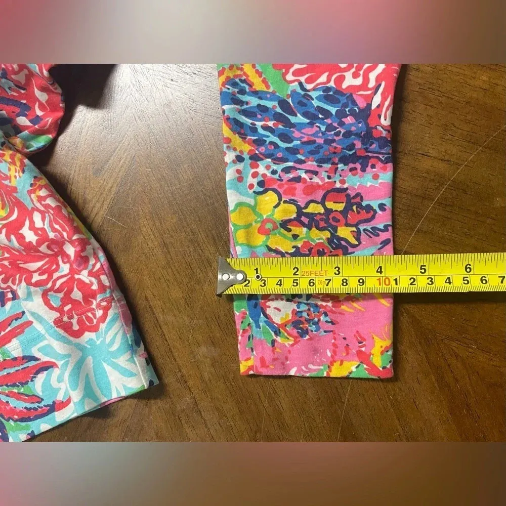 Lilly Pulitzer Marlowe Dress Size XXS Pima Cotton 3/4 Sleeves Tropical Colorful - Image 3
