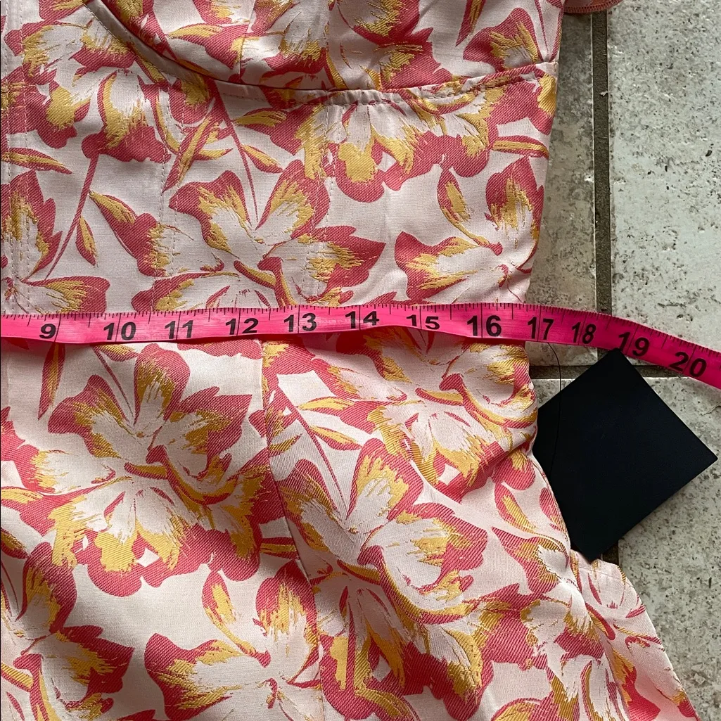 LULUS Darling Celebration Coral Pink Floral Ruffled Trumpet Midi Dress - Image 14