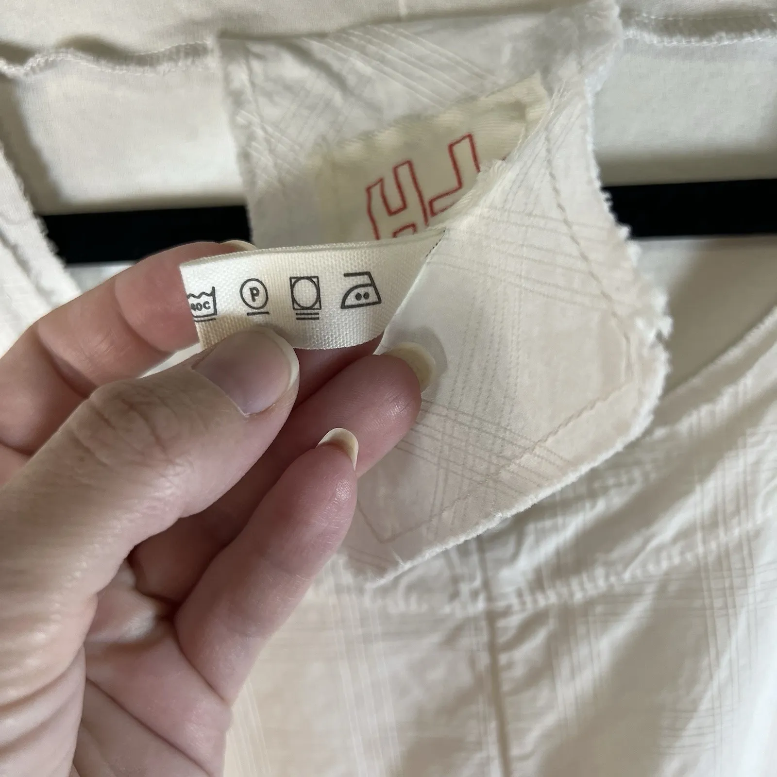 Hannoh Wessel Cotton White Top Made in Italy 36 Long Sleeve Designer Minimalist Size M - Image 6