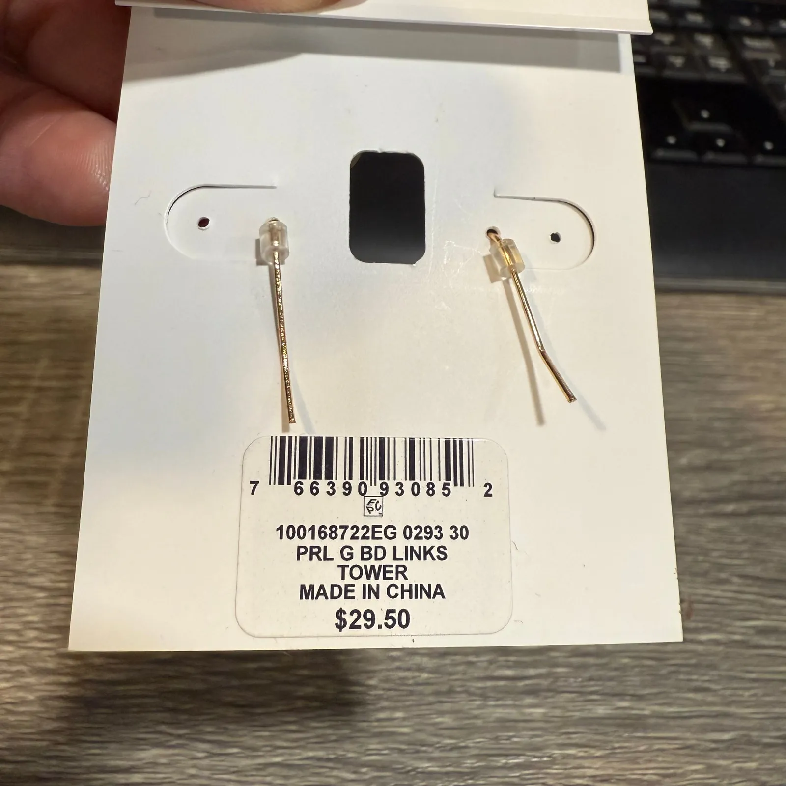 Style & Co. Purple Bead Links Earrings NWT - Image 4