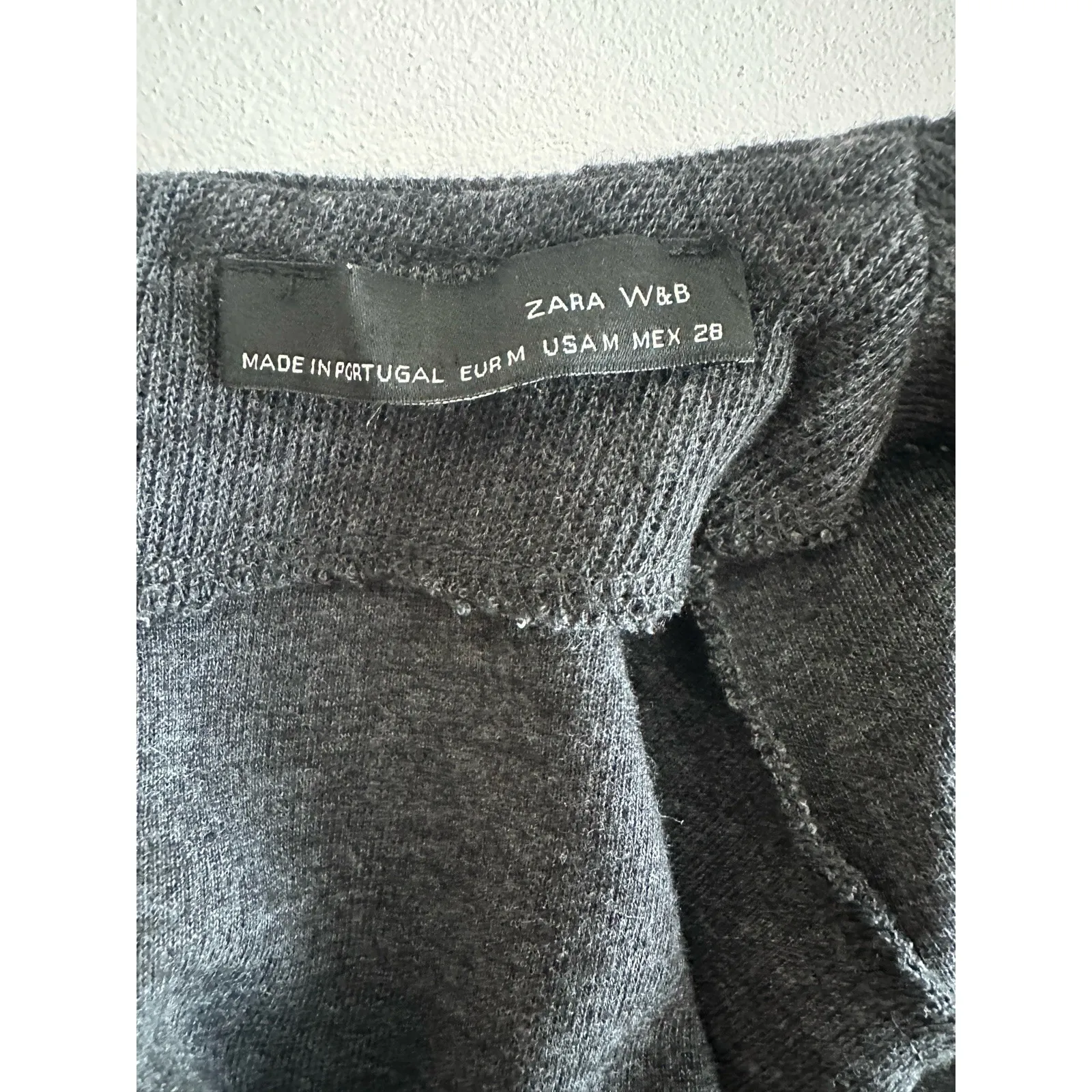 Women's Sz: M Zara Gray Knit Turtleneck Mini Dress (b51) - Image 4