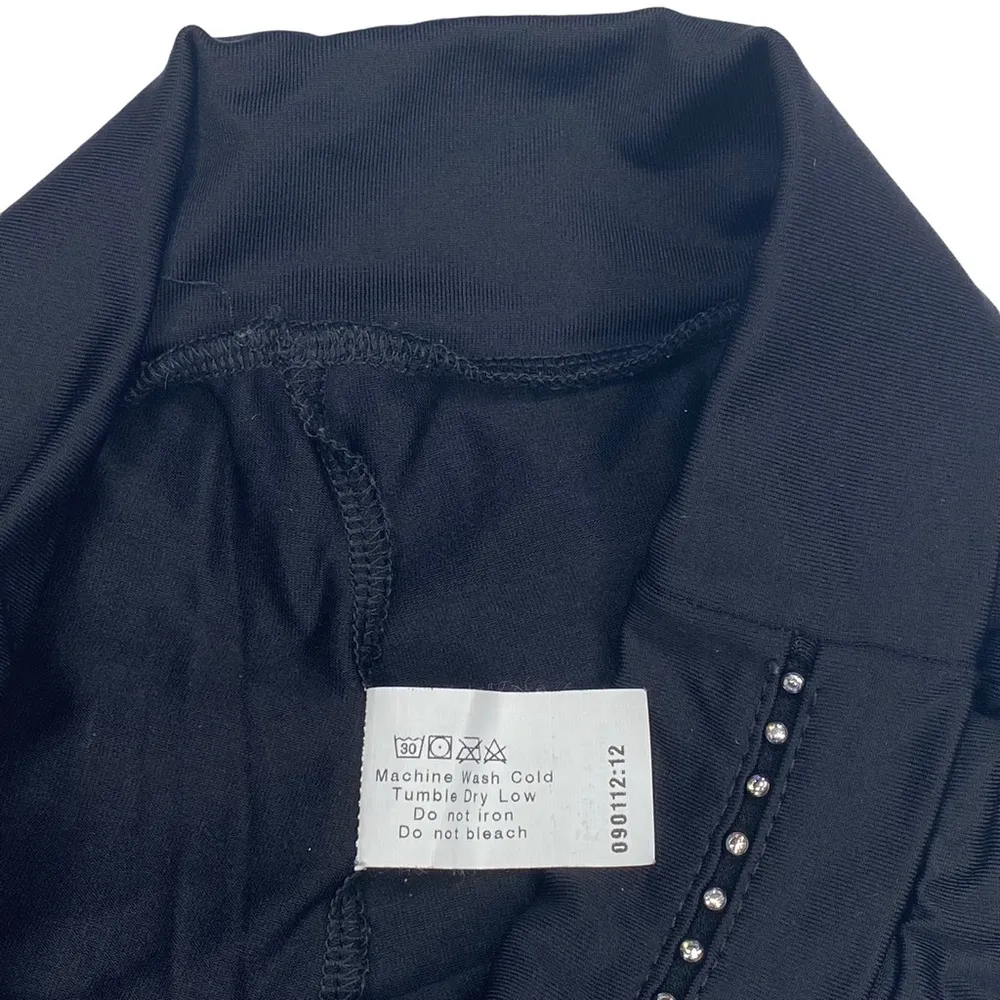 Motionwear ⍟ Roll Down Dance Gymnastics Short Shorts ⍟ Black Rhinestone ⍟ Small - Image 8