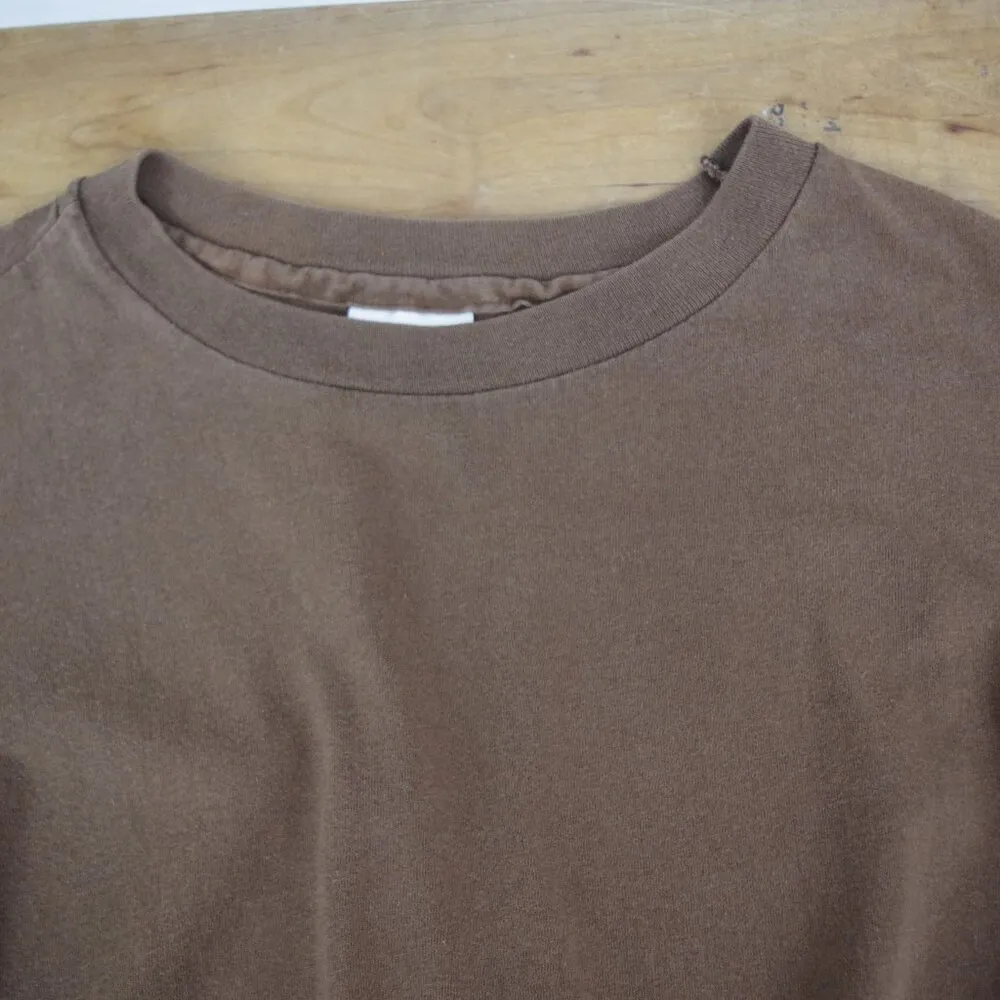 Hanes Vintage USA Made  Her Way Brown Cotton T Shirt Large - Image 3