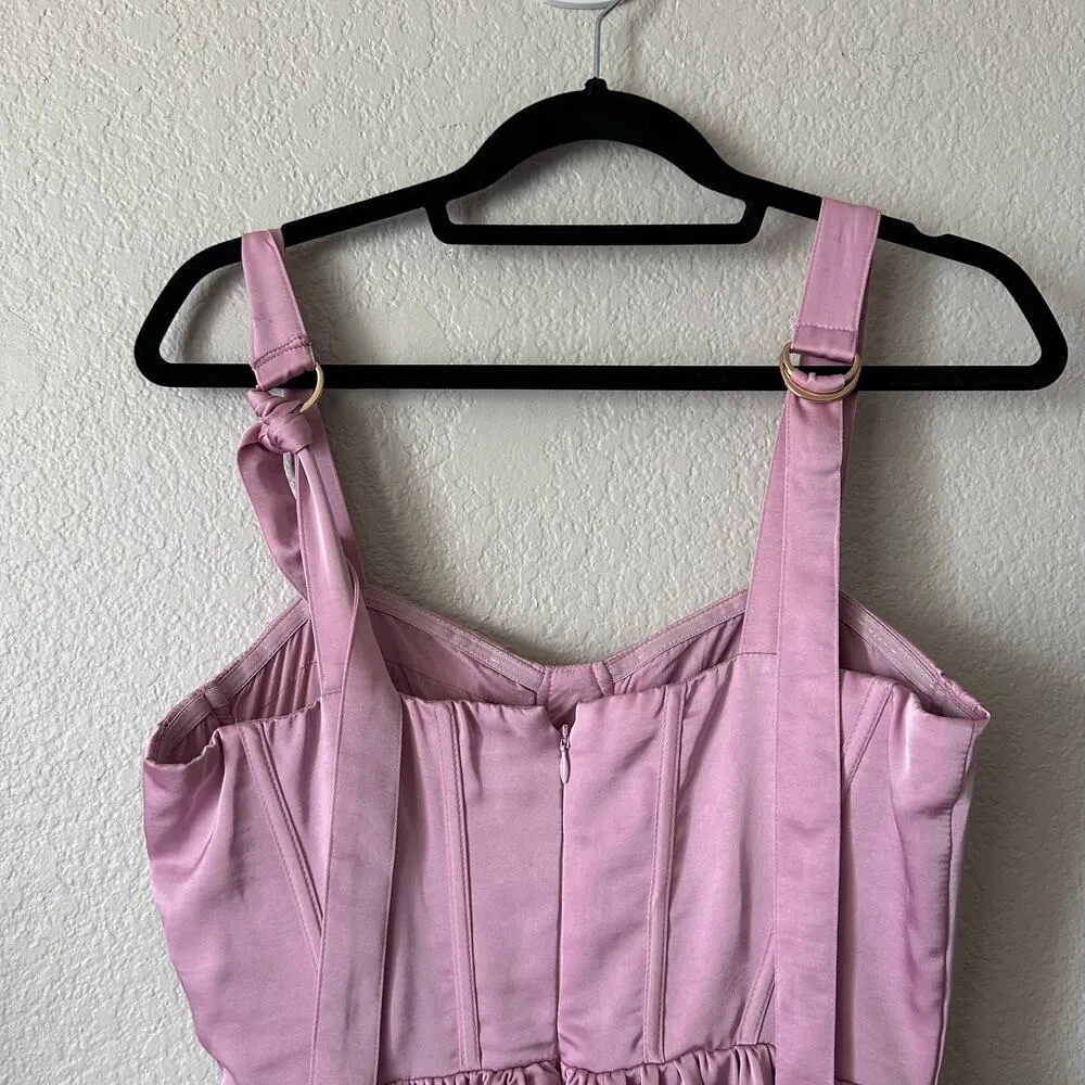 Aureta Showstopper Midi Dress Lilac Size Small - Image 11