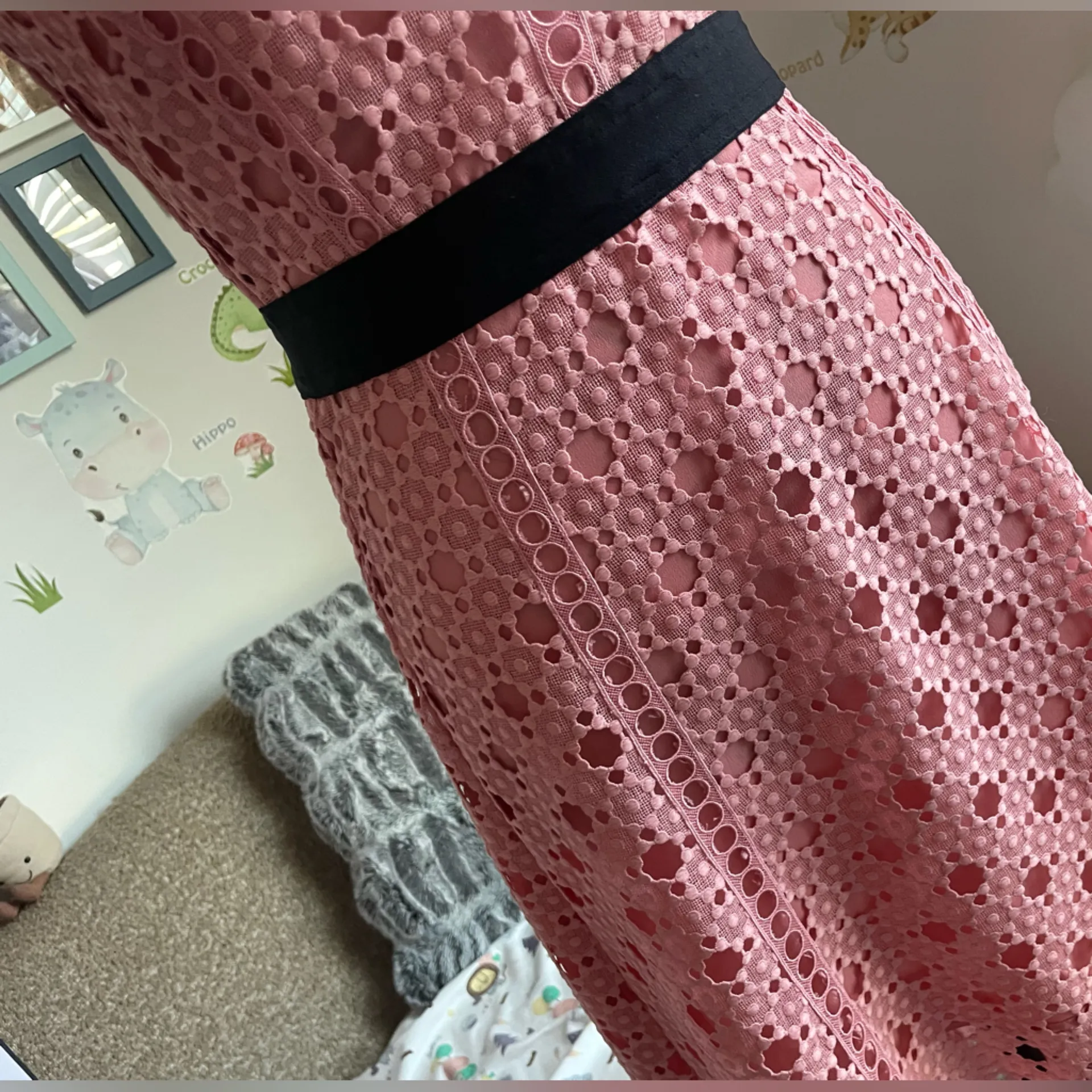 Sandro Paris Floral Lace Midi Dress - Image 5