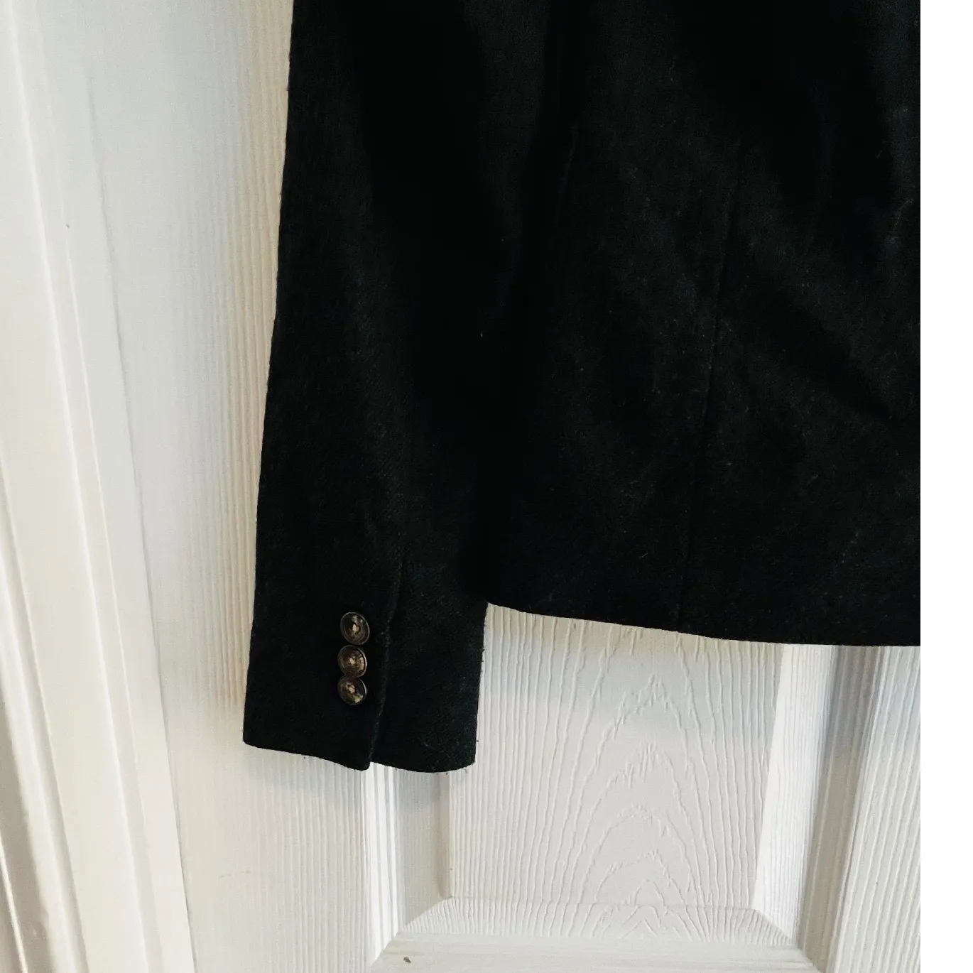 Gap Academy Blazer Women's Size 2 Dark Gray Tweed Two Button Jacket Wool Blend - Image 9