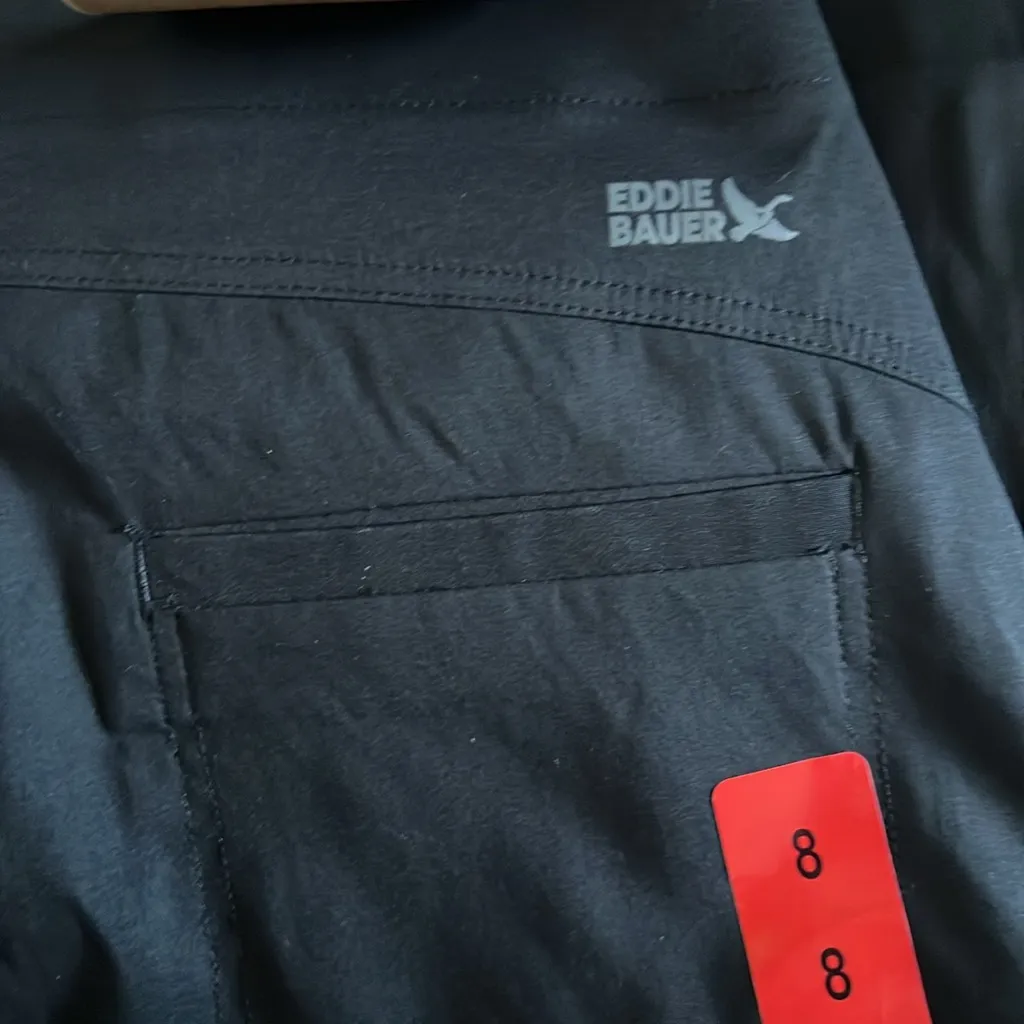 Eddie Bauer Jet Black Horizon Ankle Pants Trousers Size 8 - Image 4